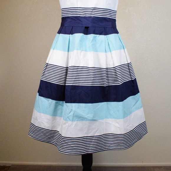 41 Hawthorn Fit Flare Sleeveless Striped Cotton Sundress S - Picture 3 of 9
